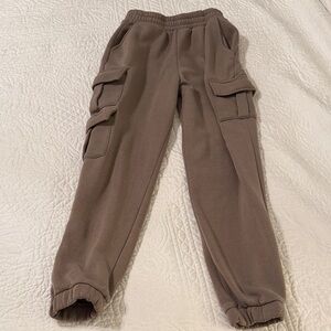 Brown Cargo Jogger Pants Athleisure Streetwear Cabincore Cozy Comfortable